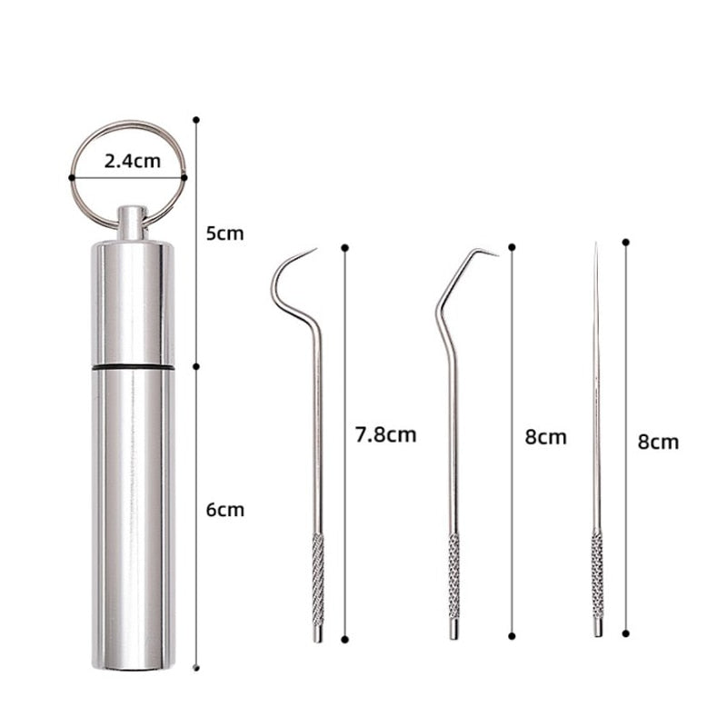 Compact Travel Toothpick Sanitizer Kit