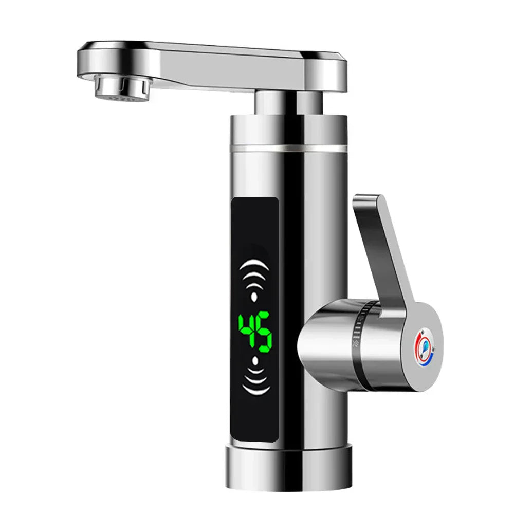 Instant Hot Water Kitchen Faucet - 360° Spin Stainless Steel