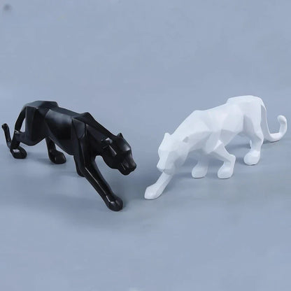 Unique Resin Leopard Figurine Decor Statue