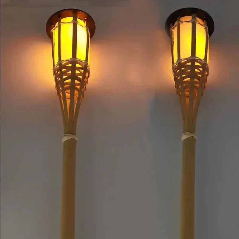 Outdoor Solar Powered Garden Torch Lights Set