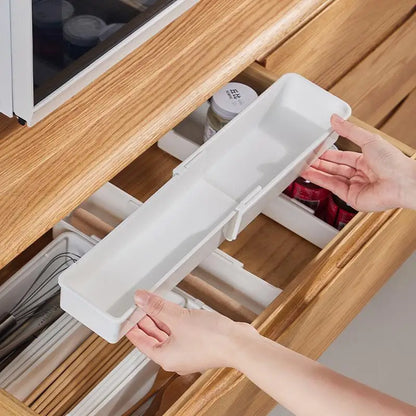 Flexible Kitchen Utensil Tray Organizer White - Fesara