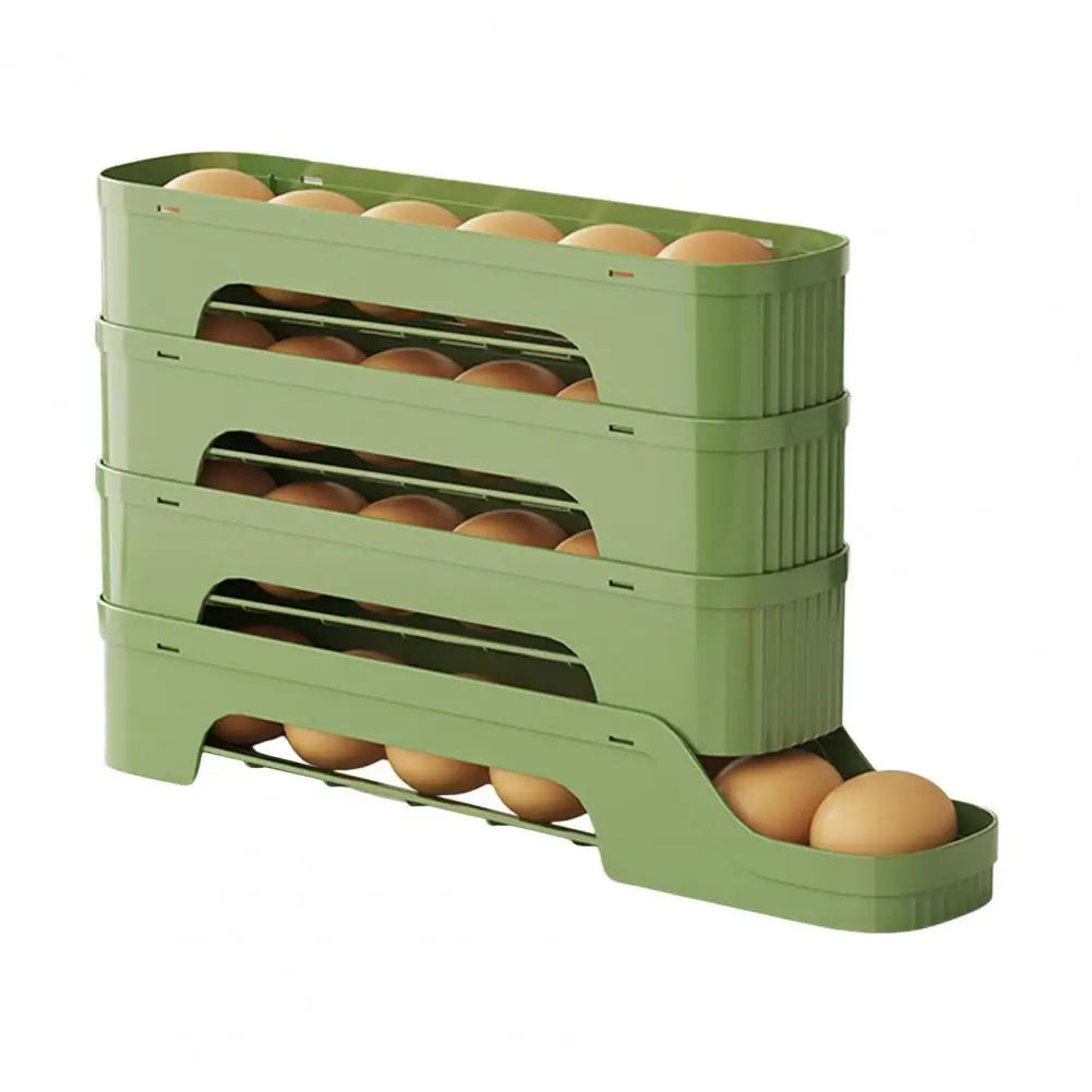 Compact 4-Tier Clear Egg Storage Container