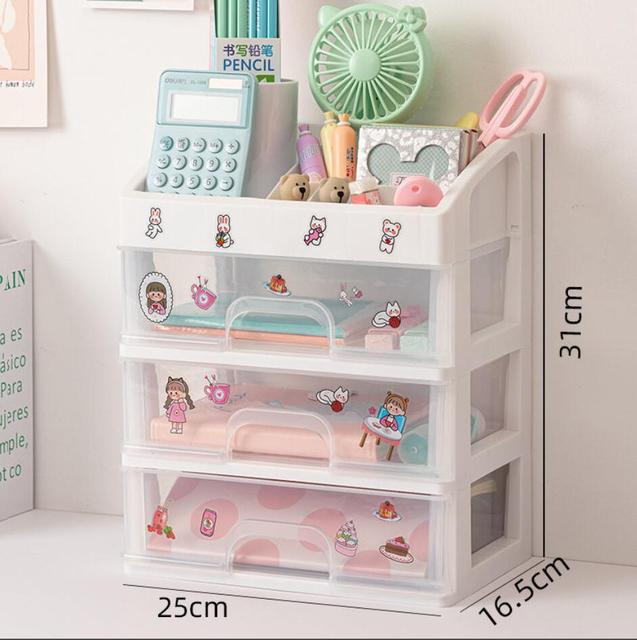 Compact Office Desk Storage Container Box
