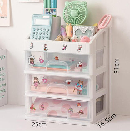 Compact Office Desk Storage Container Box