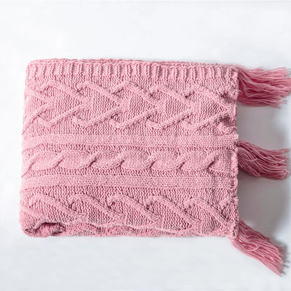 Plush Heart Blanket with Soft Fringe