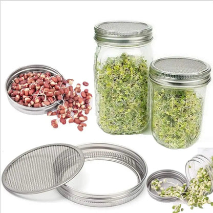 Easy Sprout Jar Starter Kit Stainless Steel Lid