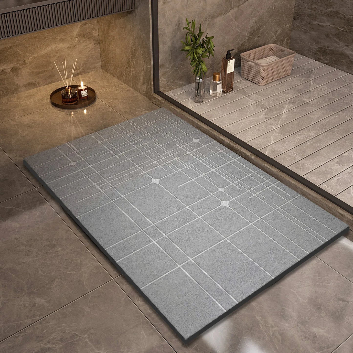 Soft Grip Quick Dry Bathroom Mat Non Slip Shower Rug