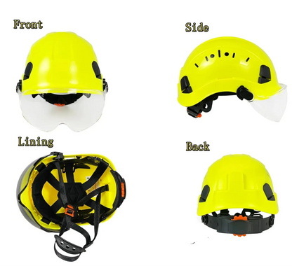 Protective Hard Hat with Goggles and Face Shield
