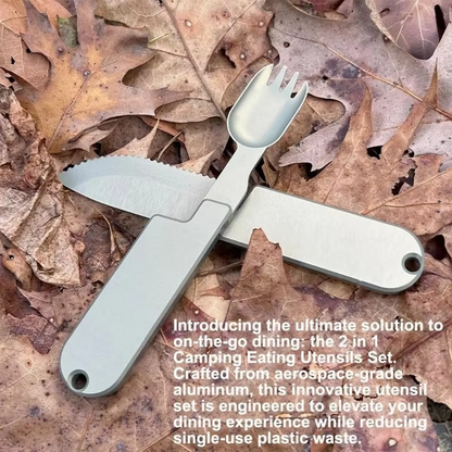 Portable 2-in-1 Travel Cutlery Set