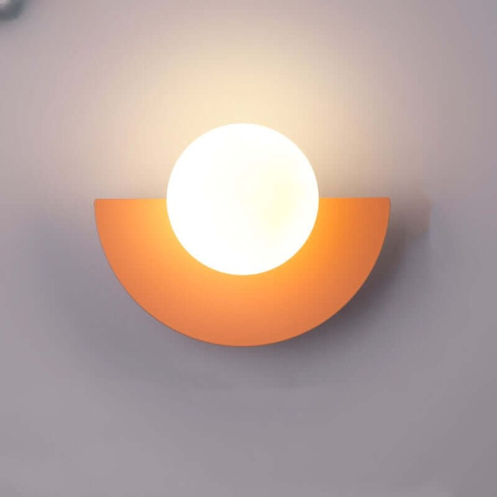 Metallic Half Moon Wall Light Lamp