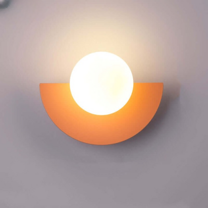Metallic Half Moon Wall Light Lamp