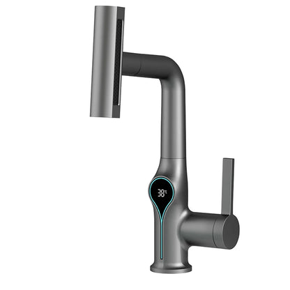 Modern Faucet with LED Temperature and Spray Nozzle