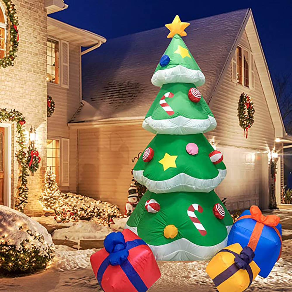 Large Blow Up Lighted Holiday Christmas Tree - Fesara