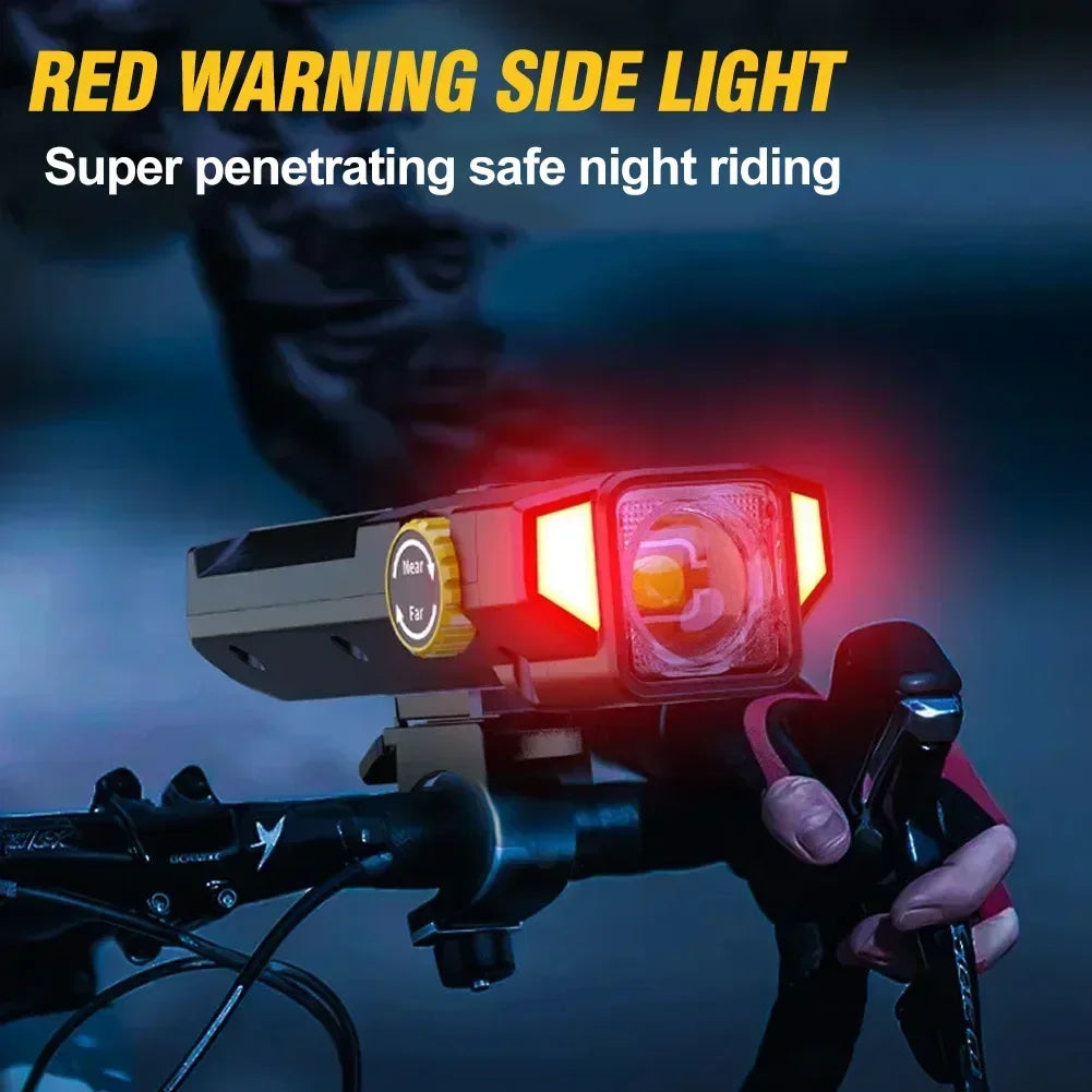 High Brightness USB Rechargeable Bike Light with IPX5 Waterproof Rating and Adjustable Brightness for Night Riding-3