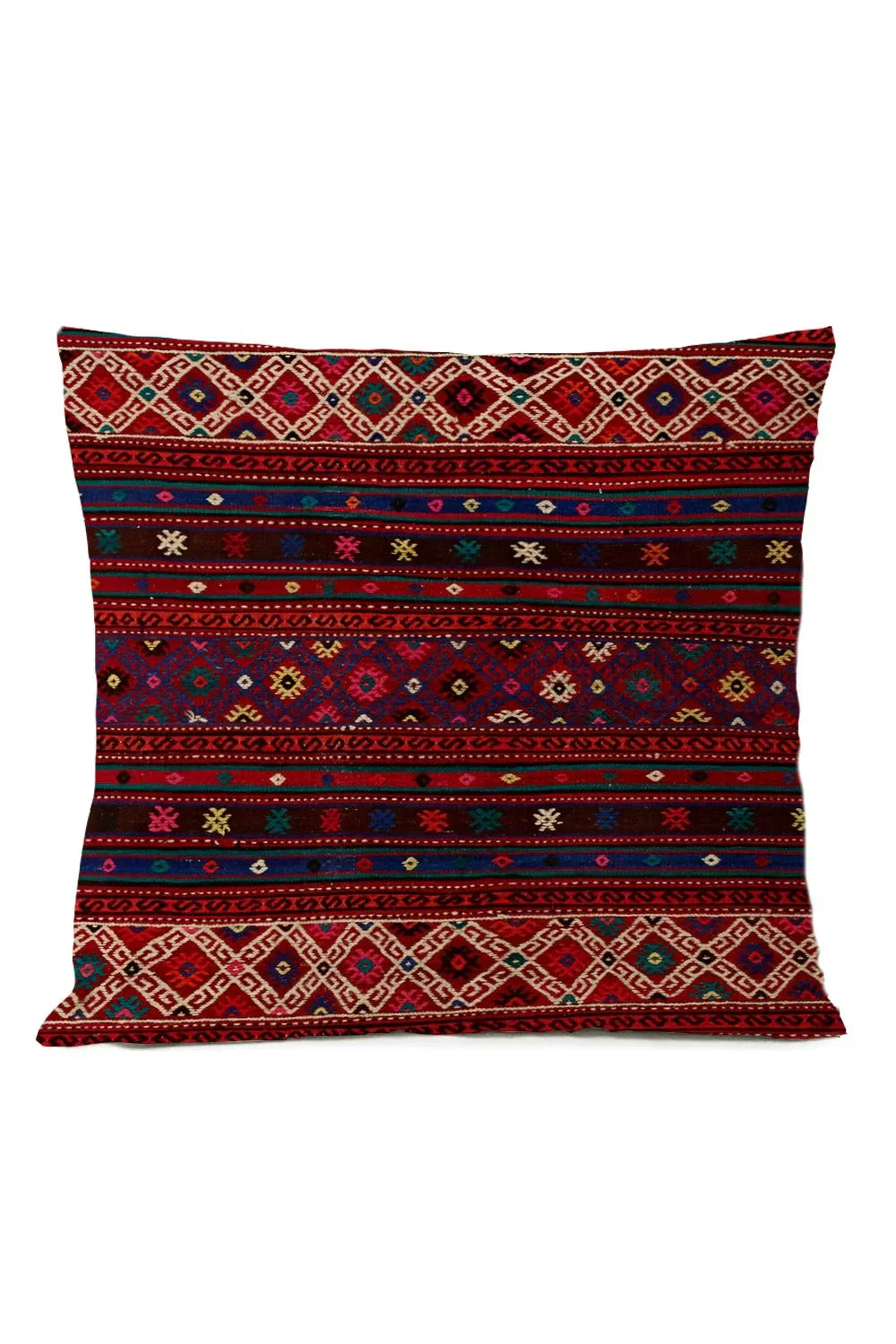 Colorful Global Print Pillow Cover