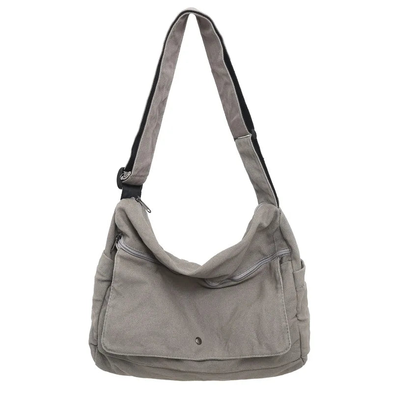 Practical Canvas Crossbody Messenger Bag for Daily Use