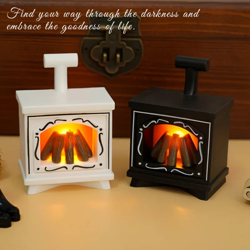 Small LED Dollhouse Fireplace Decor 1:12 Scale