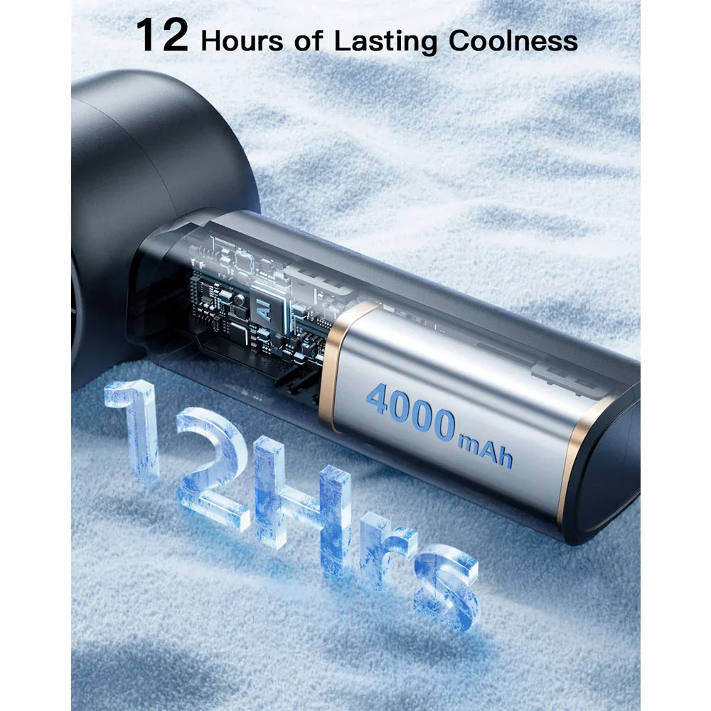 Portable Mini Handheld Fan with LED Screen & 5 Speeds
