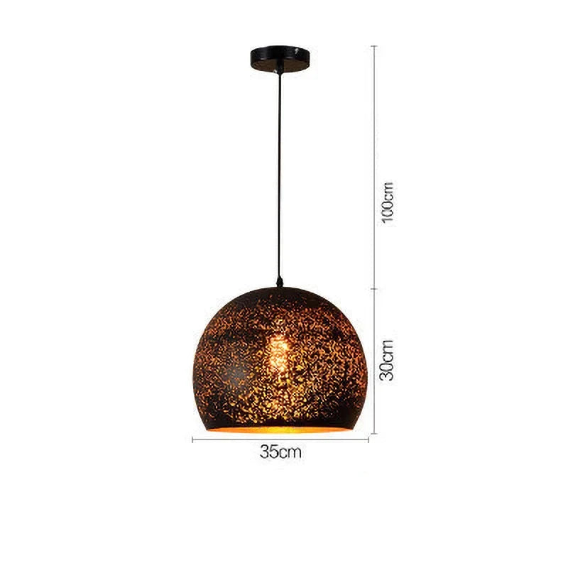 Rustic Metal Pendant Light in Classic Industrial Style