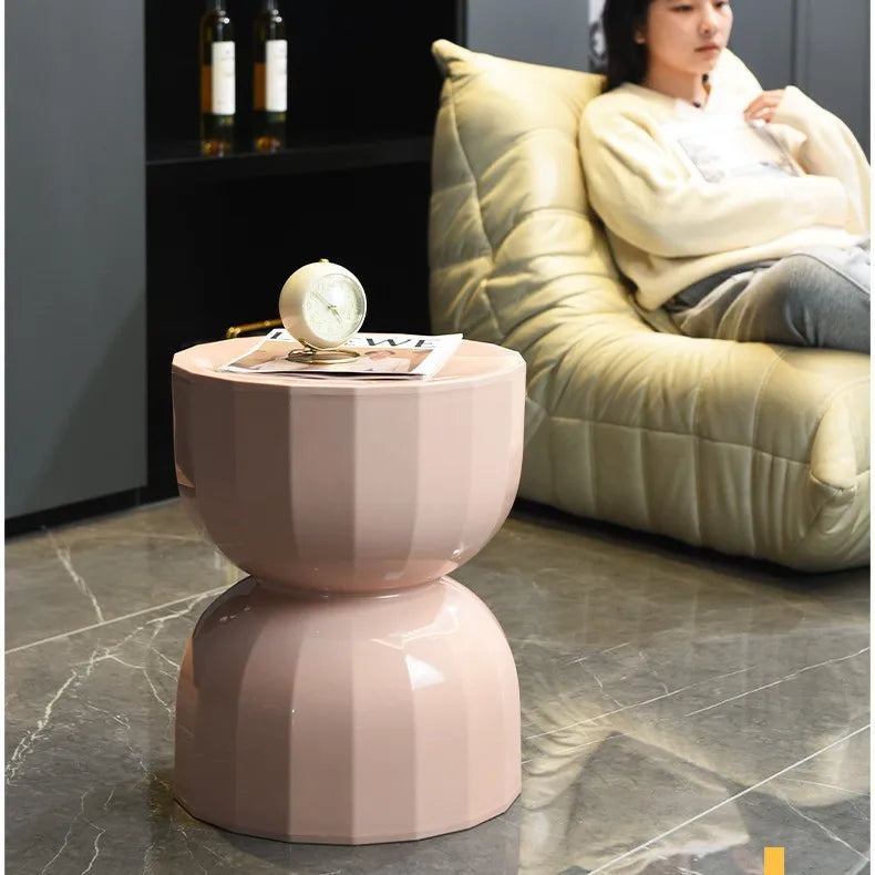 Modern Hourglass End Table with Unique Style