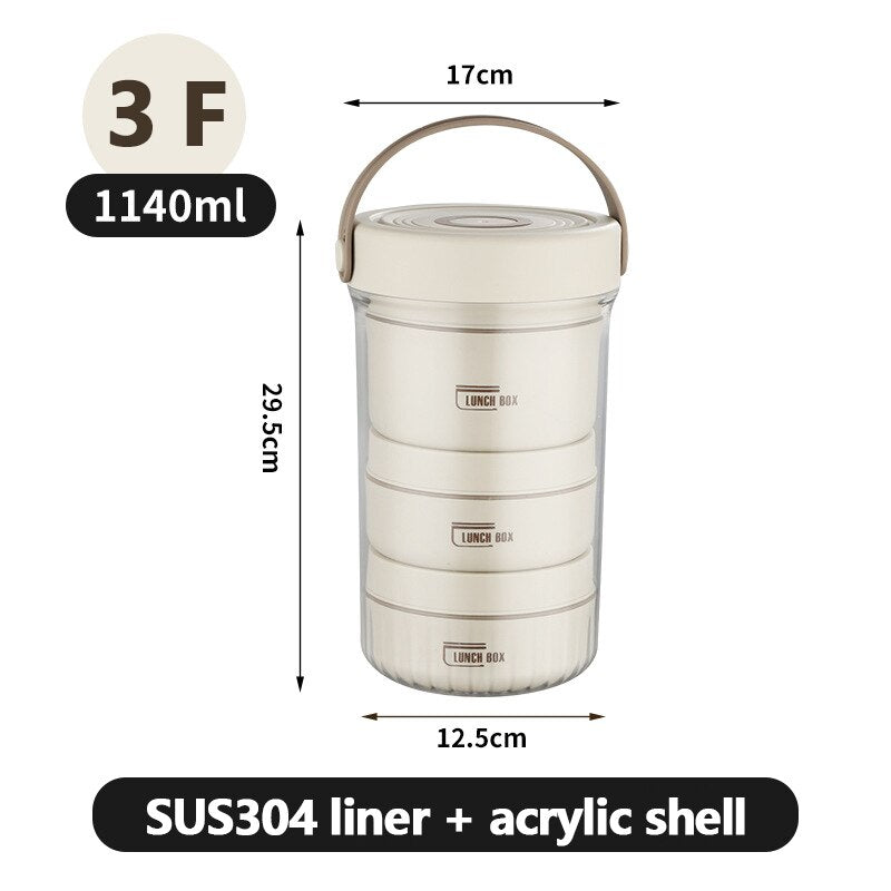 Insulated Spill-Proof Stackable Food Container Box