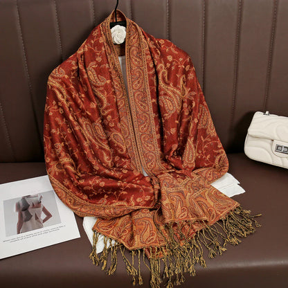 Soft Women's Cashmere Scarf Luxury Warm Print