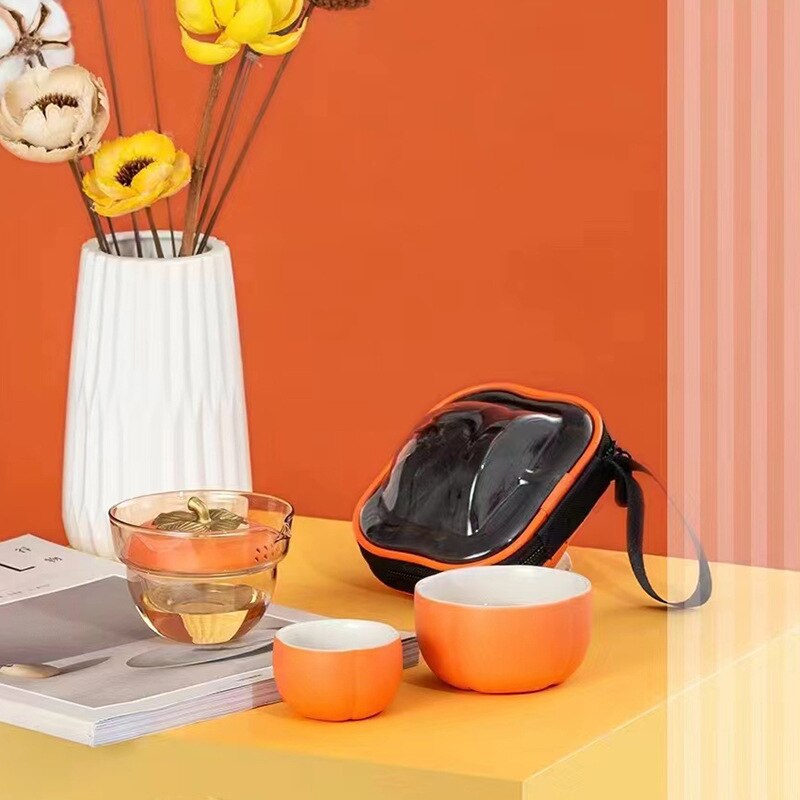 Small Ceramic Autumn Teapot Set