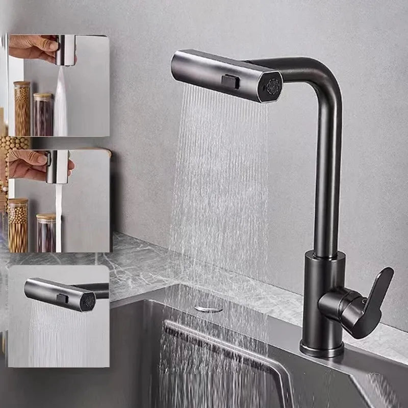 Modern Waterfall Kitchen Faucet Sleek Design - Fesara