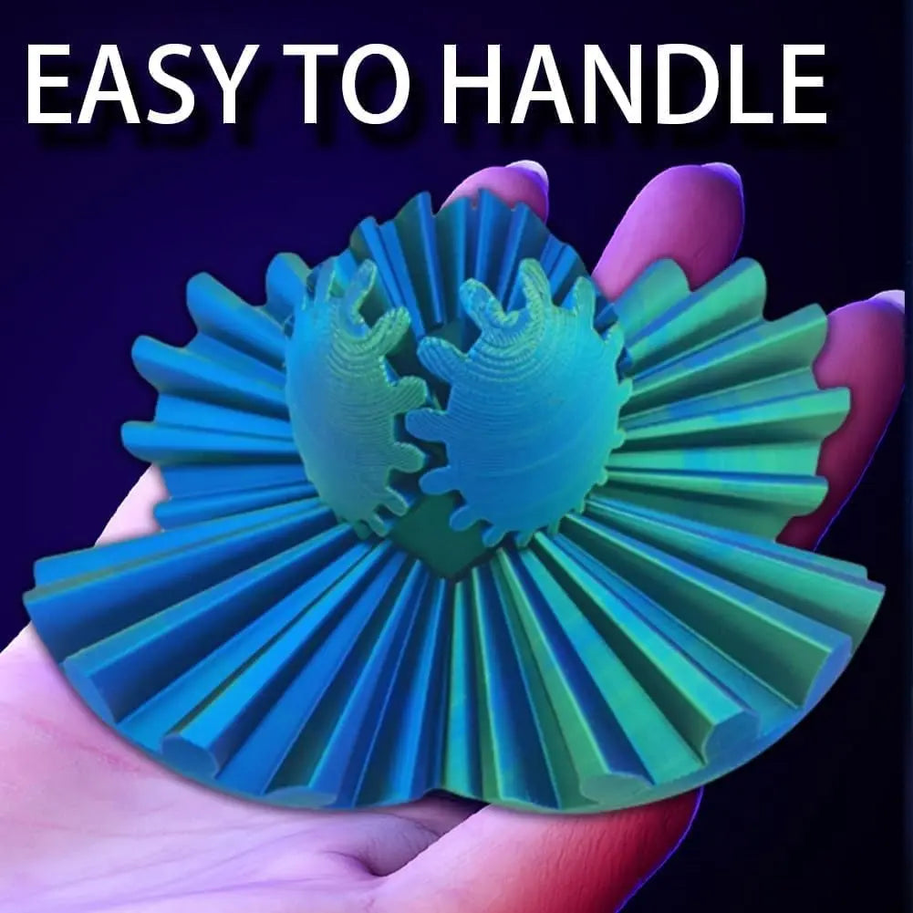 Cool 3D Printed Stress Ball Fidget Spinner