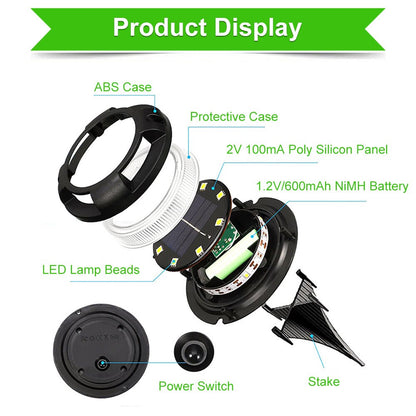 Colorful Outdoor Solar Powered Garden Lamp