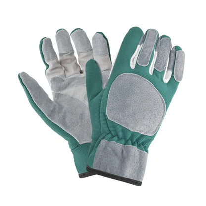 Tough Gardening Gloves with Long Leather Palm Protection