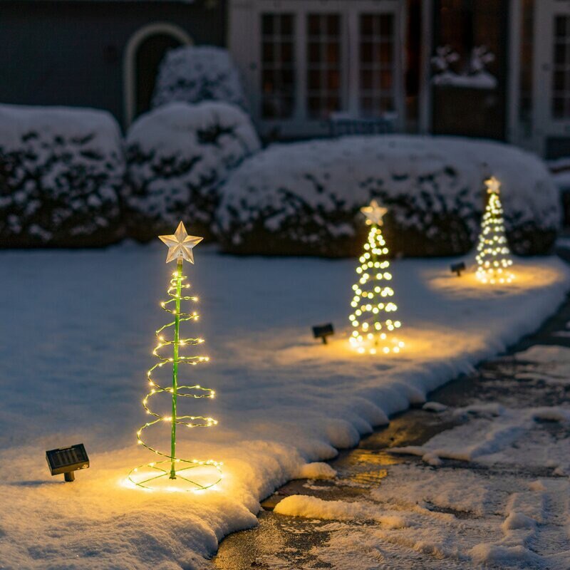 Outdoor Solar Powered Xmas Tree Lights