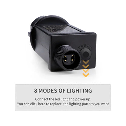 Colorful Outdoor LED String Lights Waterproof 8 Modes