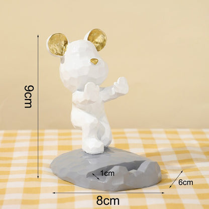 Cute Mini Martial Arts Bear Phone Holder