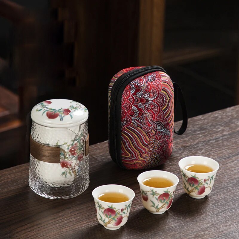 Rustic Woodland Deer Porcelain Tea Set - Fesara