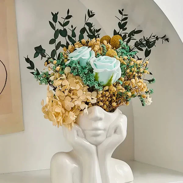 Modern Face Vase - Elegant Home Decor Accent