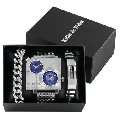 Classy Quartz Square Watch Box Set