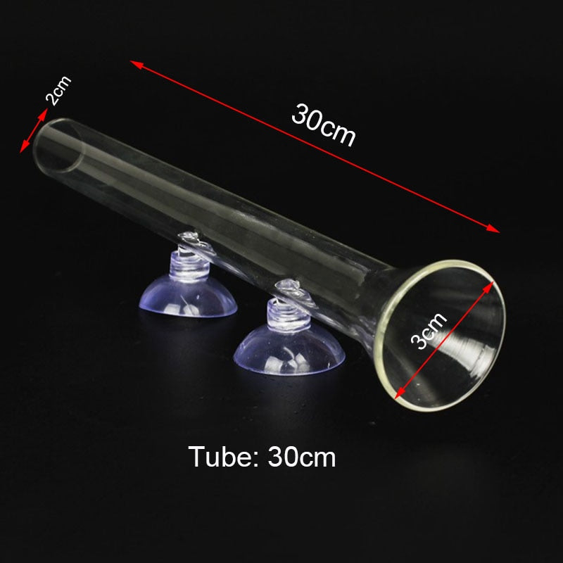 Clear Glass Fish Food Feeder Tube