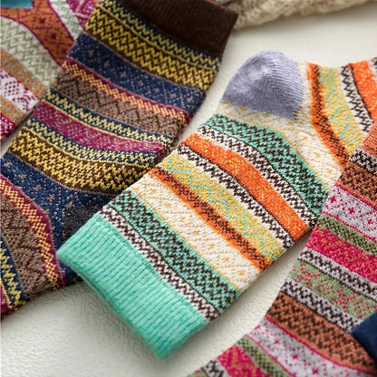 Cozy Women's Wool Socks 5 Pack Warm Winter Set