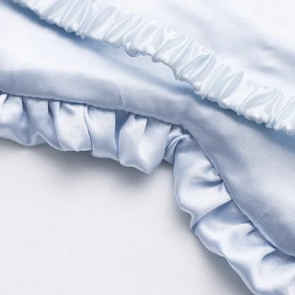 Silky Eye Mask - Soft Ruffle Sleep Mask for Women