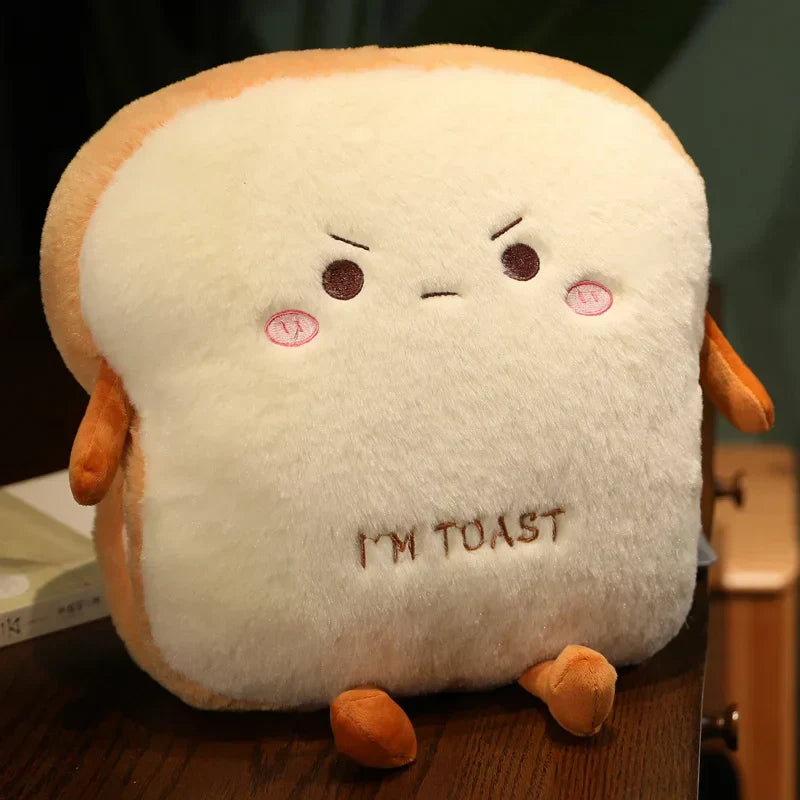 Cozy Toast Shaped Soft Heat Pillow - Fesara