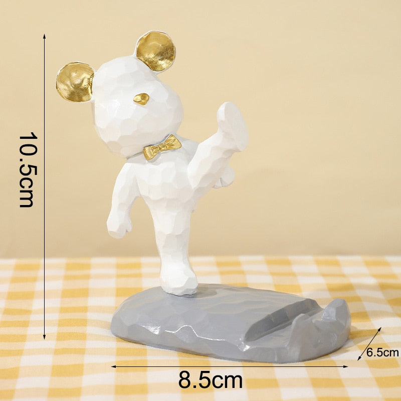 Cute Mini Martial Arts Bear Phone Holder - Fesara