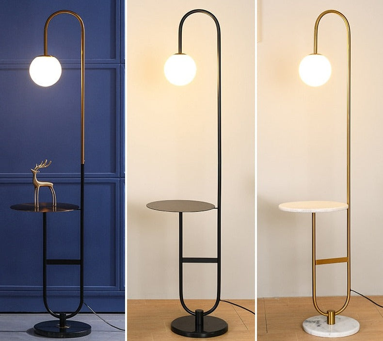 Space Saving Floor Lamp with Shelf