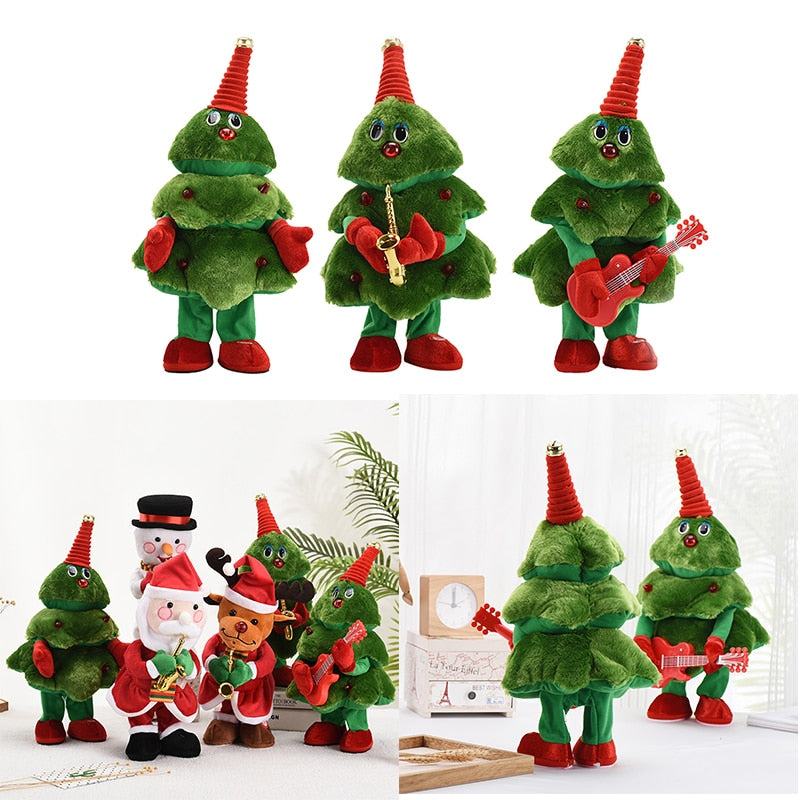 Small Musical Christmas Tree Figurine Decorations