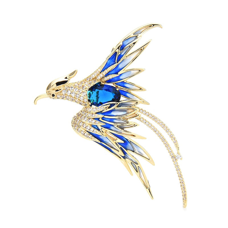 Vibrant Winged Phoenix Pin Badge