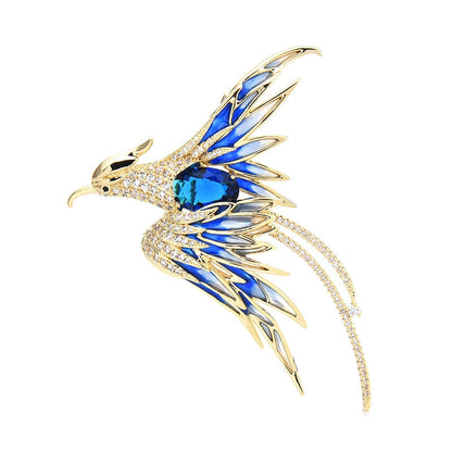 Vibrant Winged Phoenix Pin Badge