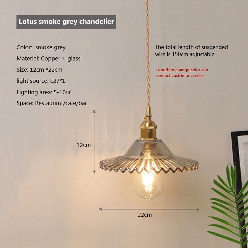 Clear Glass Hanging Pendant Light