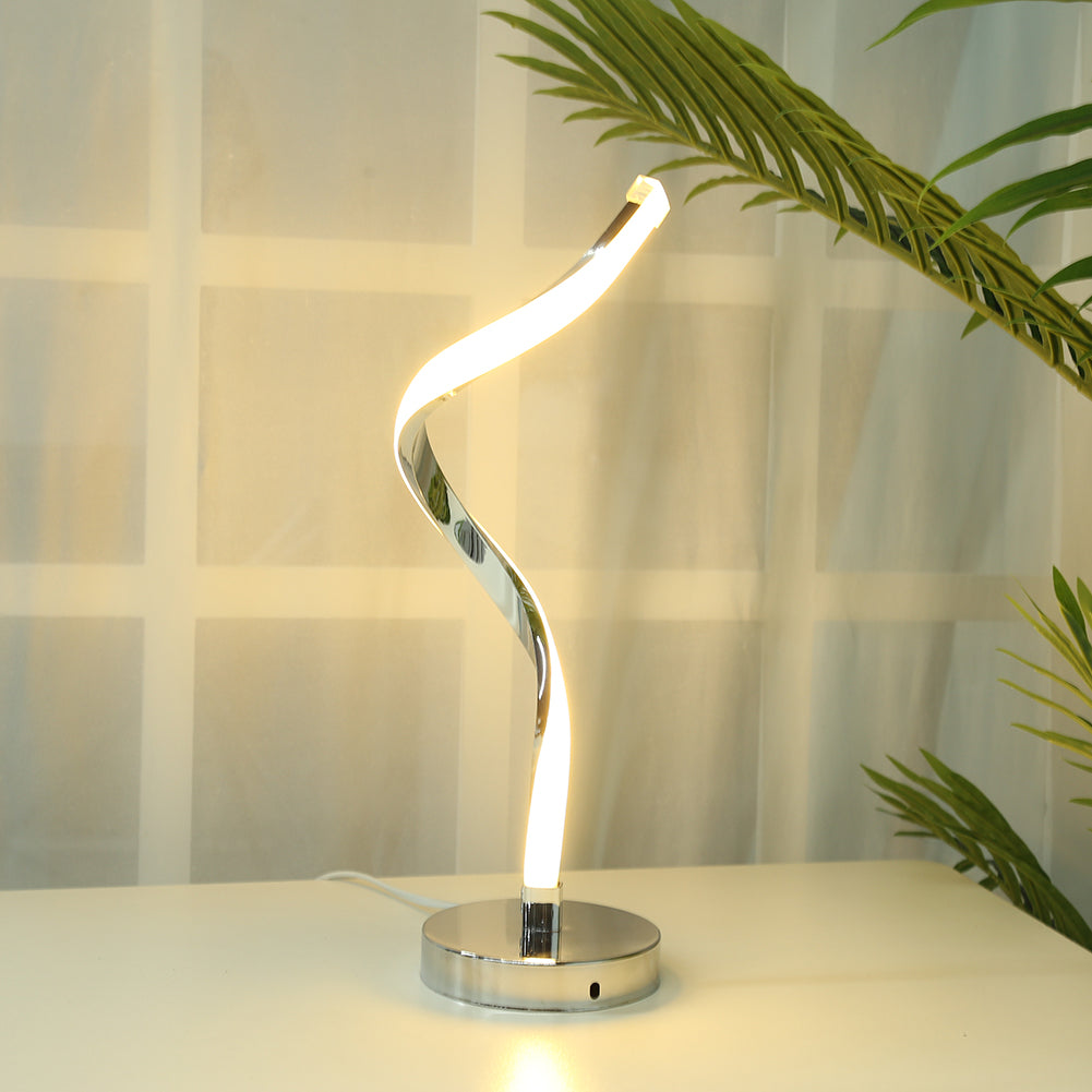 Stylish Spiral LED Table Lamp for Home Office
