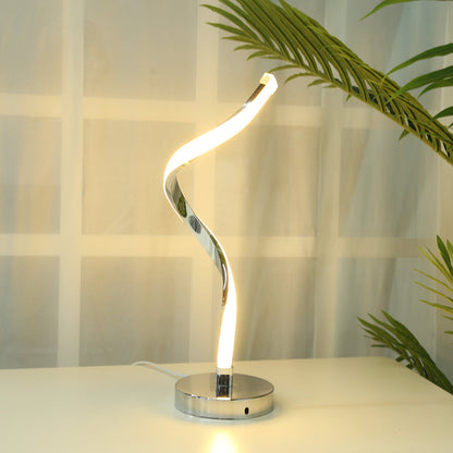 Stylish Spiral LED Table Lamp for Home Office
