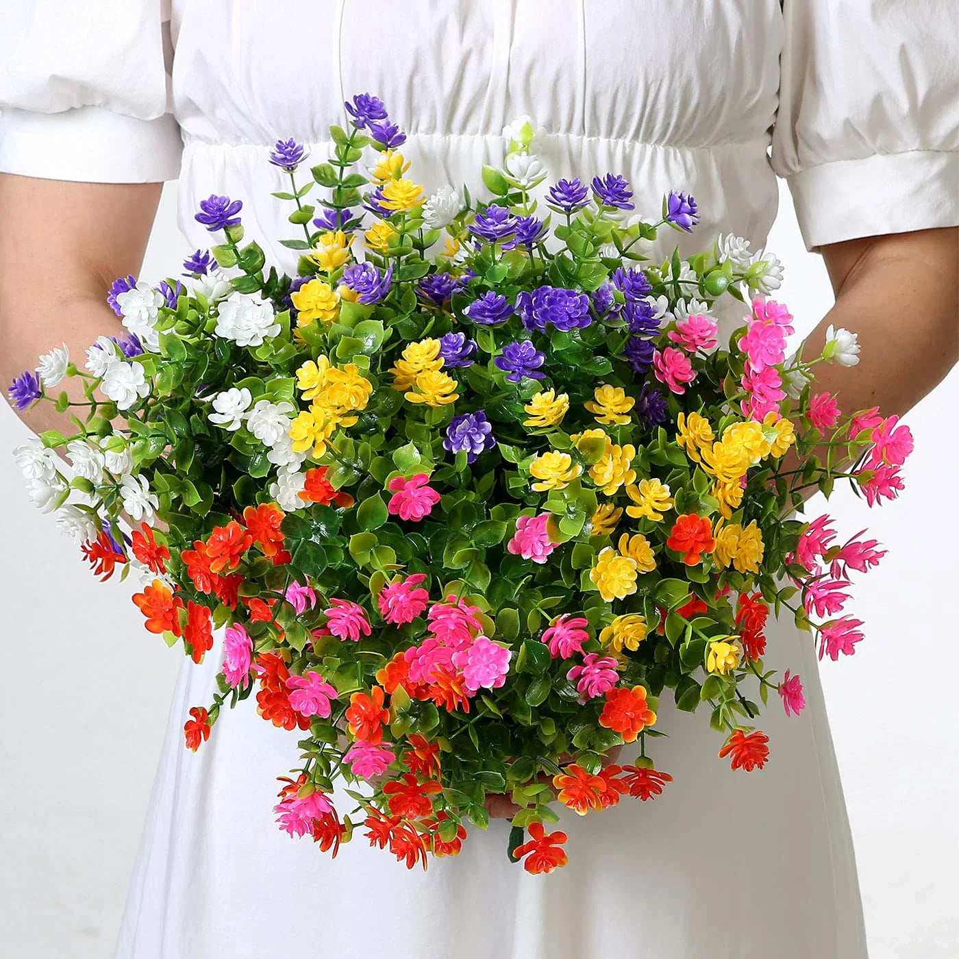 Outdoor Artificial Flower Hanging Basket